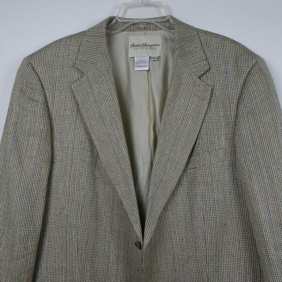 Norm Thompson Sport Coat Blazer Jacket Men's Size 44L Classic Silk Nubby - Picture 2 of 8